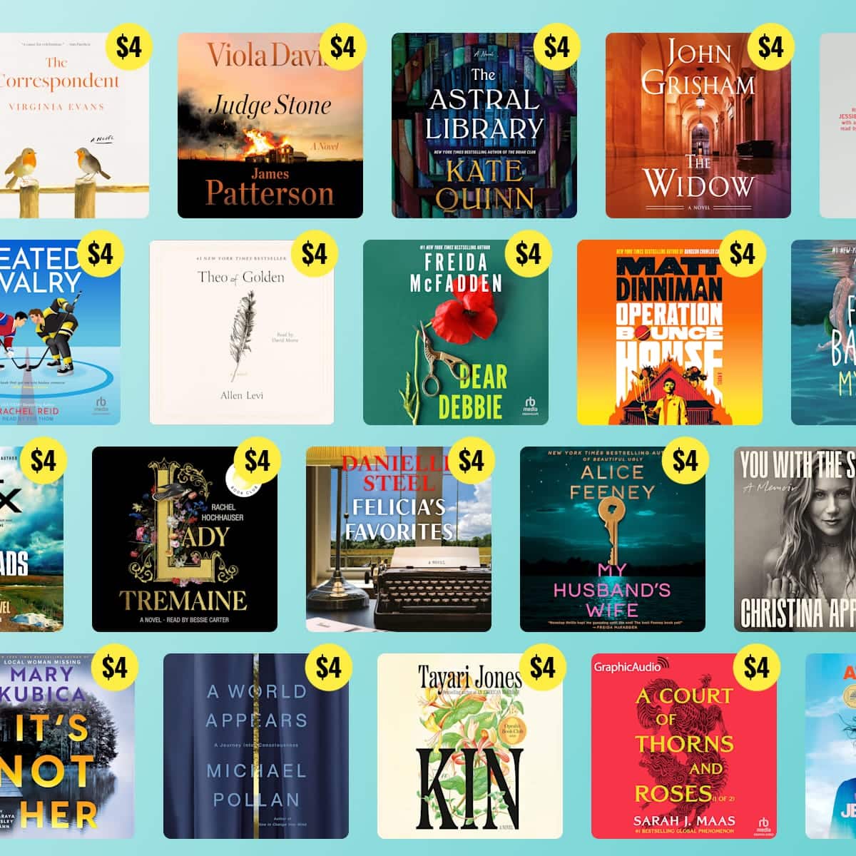 Book covers with $4 price