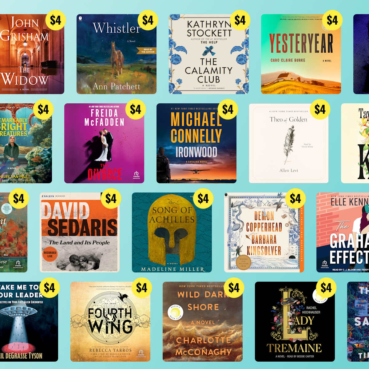 Book covers with $4 price