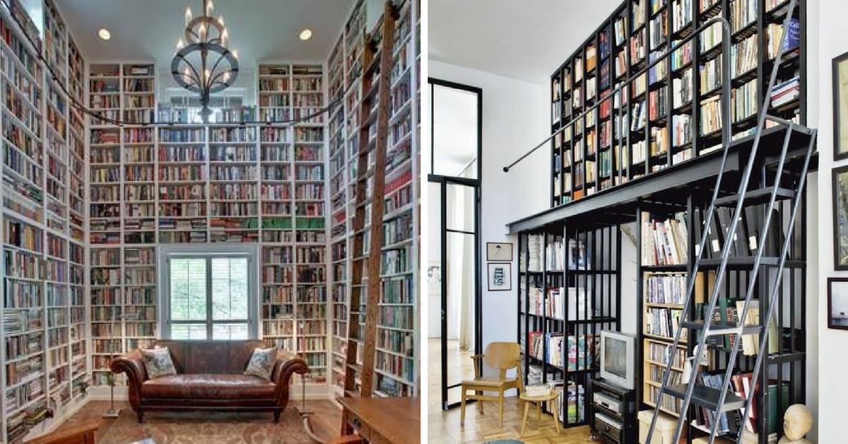 16 Floor To Ceiling Bookshelves That Will Make Your Jaw Drop - Wall To Floor Bookshelves